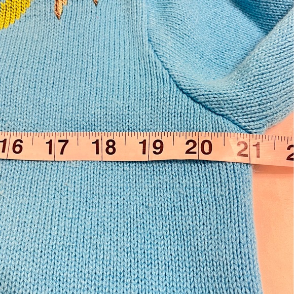 Vintage Storybook Knits Sweater Summertime Florida Flamingos Cardigan Size Small - Picture 8 of 8